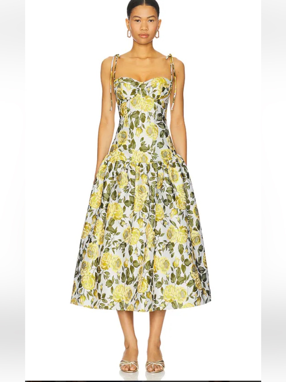 Katie May NWT Dee Midi Dress in Yellow Rose Size M